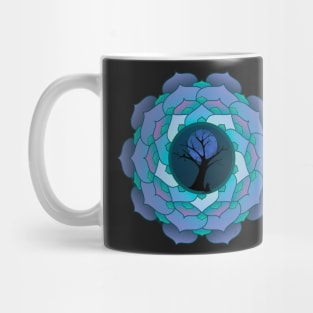 Cat Tree Of Life Lotus Mug